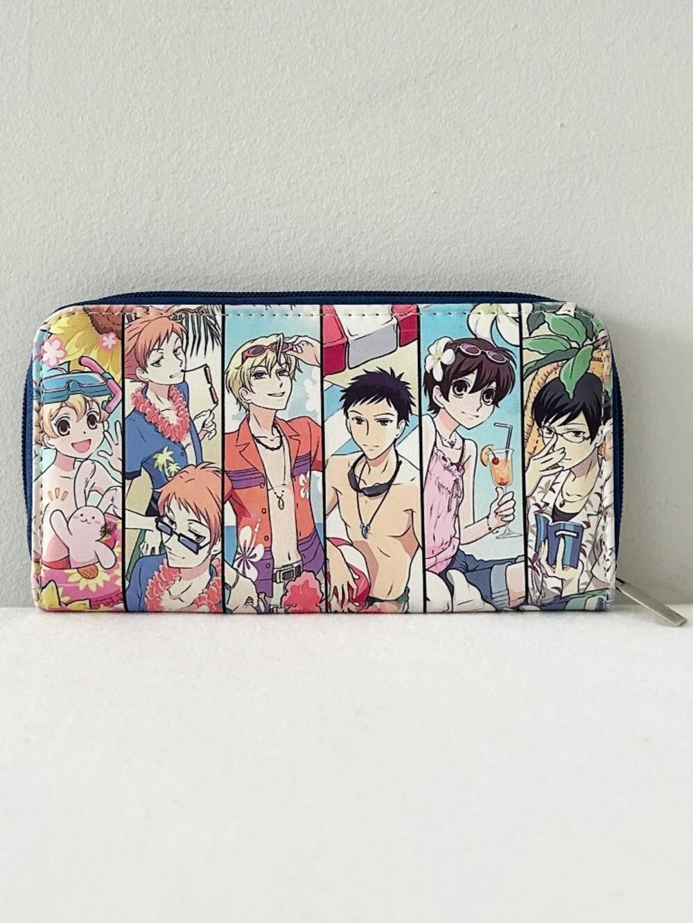 Ouran High School Host Club Zip Around Wallet Beach Day Amine Slots Coin Pouch
